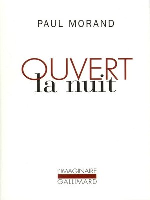 cover image of Ouvert la nuit